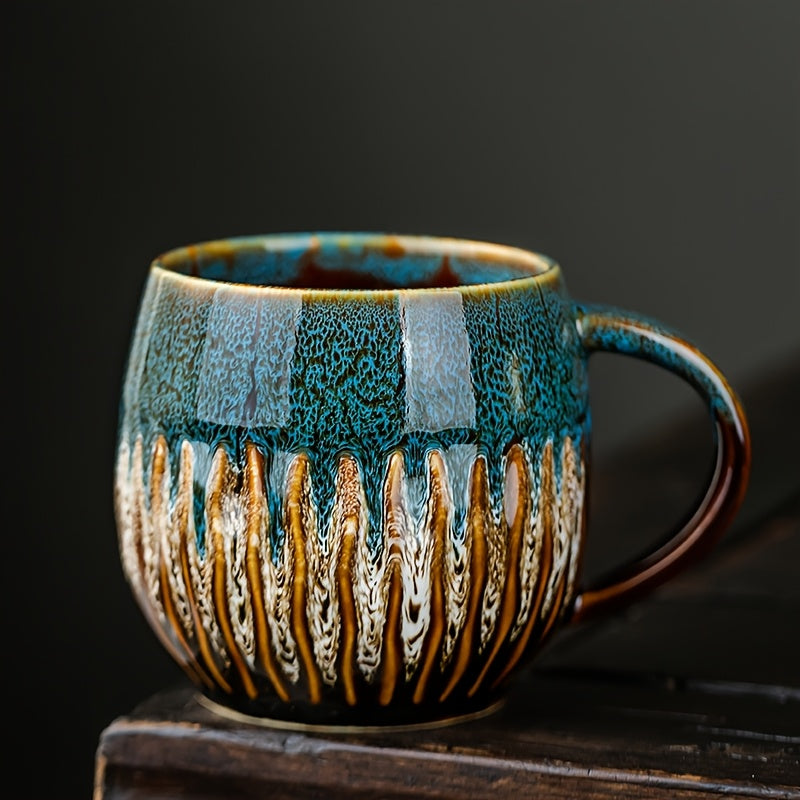 Grande tasse à café de 600 ml avec glaçure marbrée