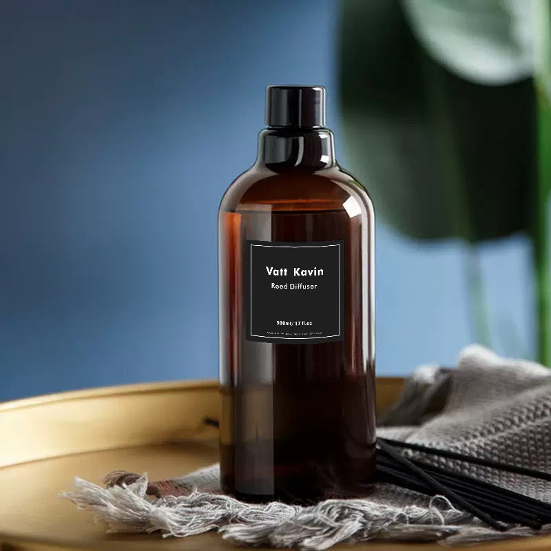 Recharge de grand flacon 500 ml pour diffuseur à bâtonnets – Mélange d’huiles essentielles hydrosolubles à base de rose, jasmin, lavande, pêche, citron, sauge et bien plus – Parfait pour sublimer l’air ambiant.