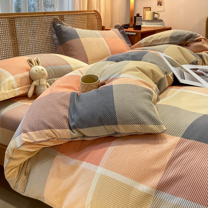 Ensemble de literie matelassé à motif géométrique 3 pièces