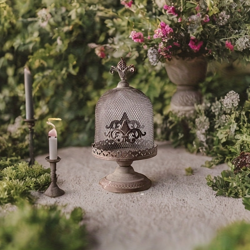 Porte-bougie 3D en forme de cage à oiseaux / Bougeoir romantique français , Décoration pour salon, maison ou balcon