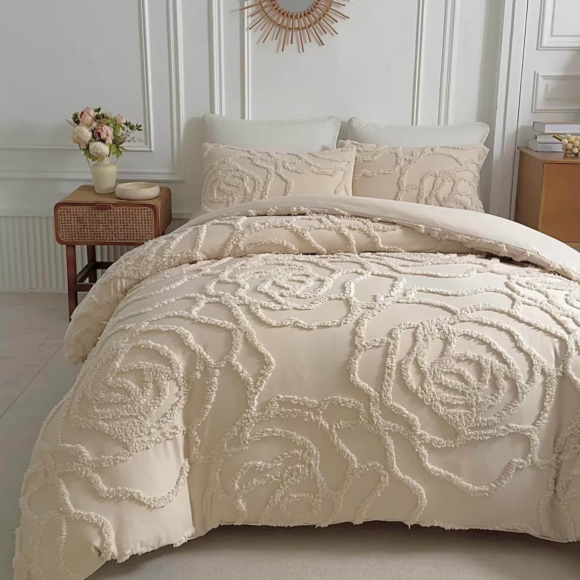 Nouveau ensemble de housse de couette tufté