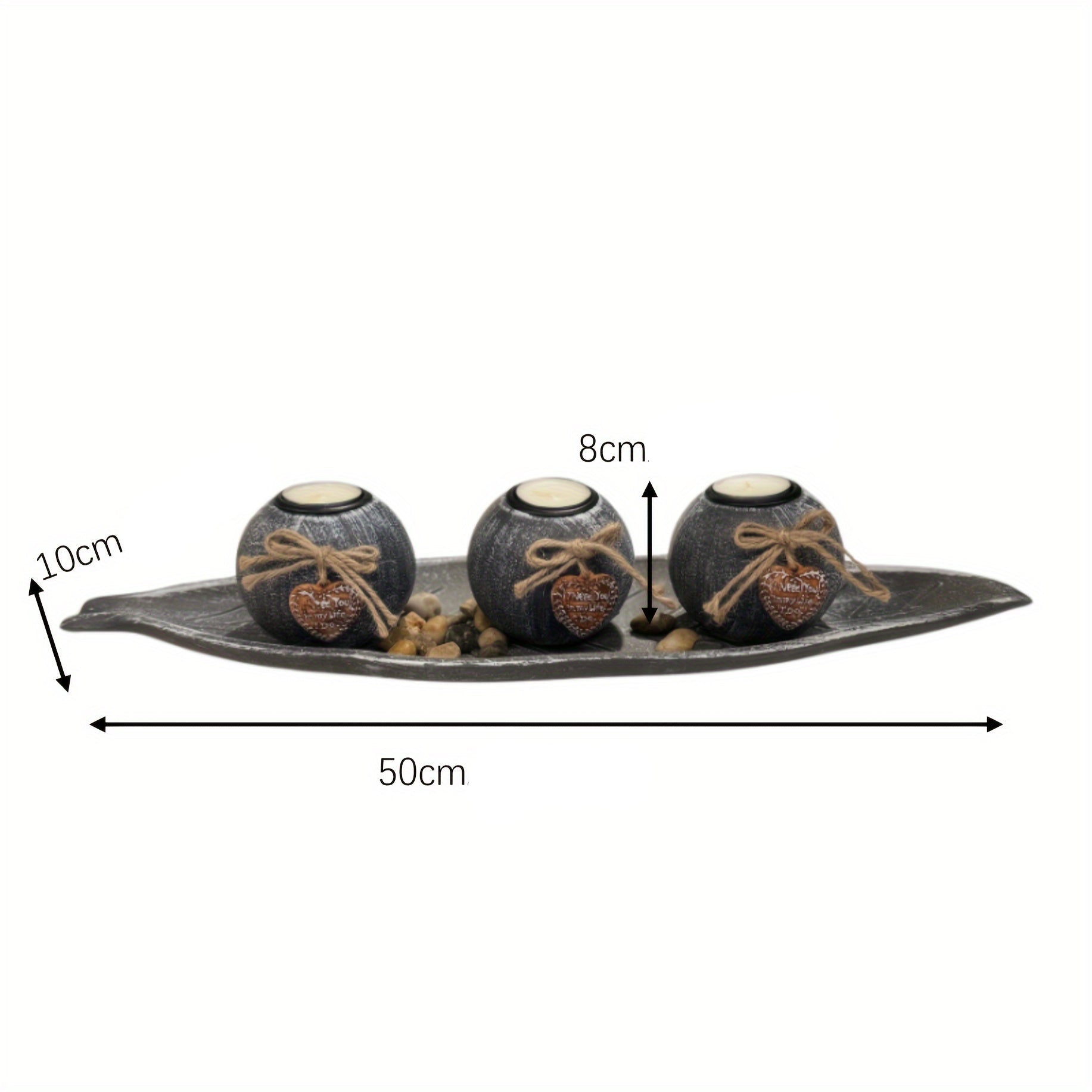 Ensemble rustique de bougeoirs en bois pour bougies , finition thermolaquée, décoration de table pour bureau, maison, mariage, anniversaire ou fête des mères